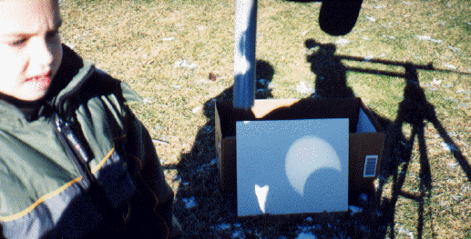 Paul Benjamin viewing the eclipse