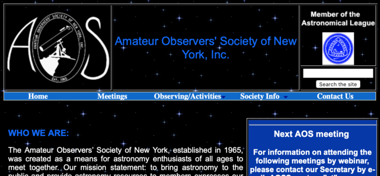 Original AOSNY Website Header