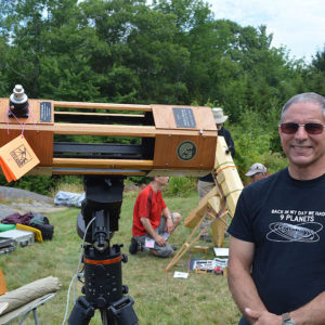 Steven Bellavia with his handmade telescope